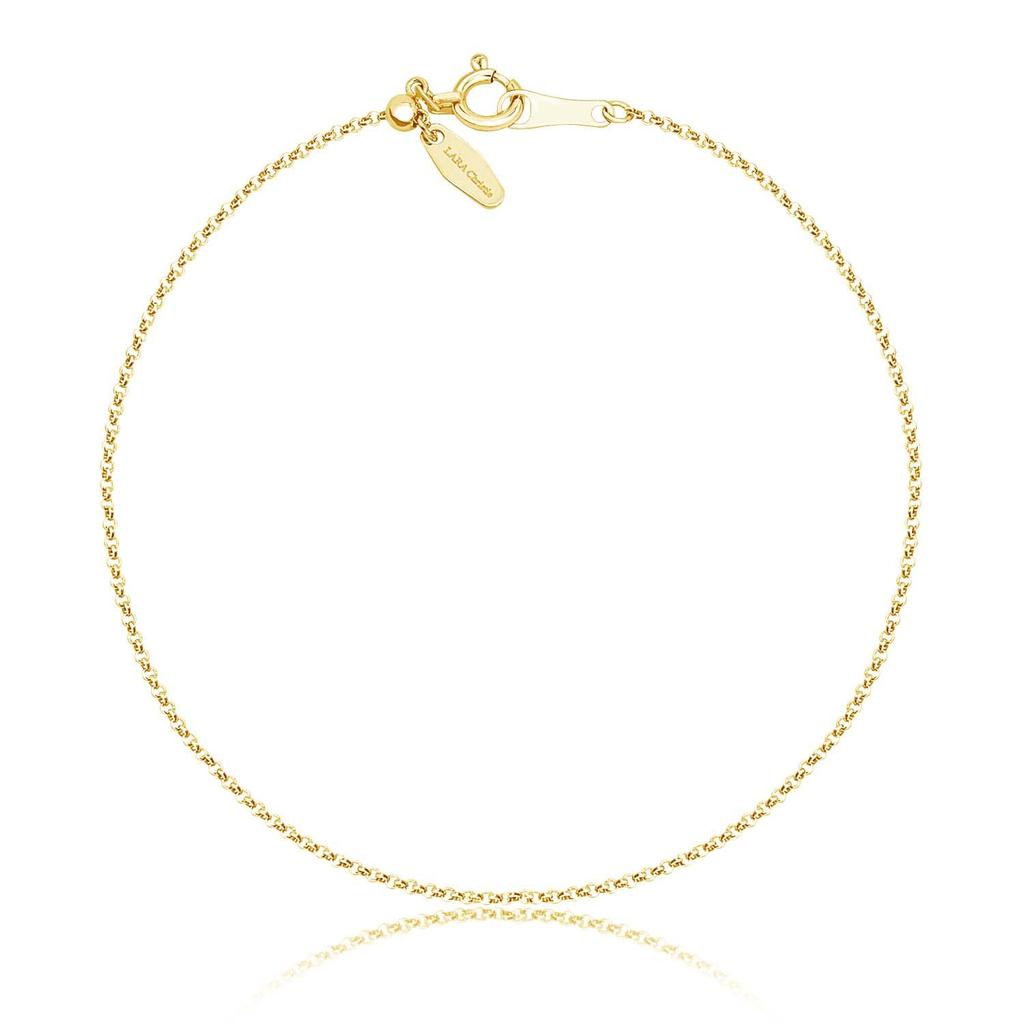 Chain K18 gold width length [Lala Christie] bracelet, roll, 0.9mm, approx. 0.8g, 18cm, lb97-0007-yg
