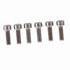 6pcs Set M5*16mm Titanium Alloy Bike Fixed Stem Bolts For Bicycle Mountain Stem (titanium)