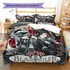 Black Butler Pattern Bedding,Quilt Set Quilt Cover Pillowcase Home Birthday Gift (1 * duvet cover + 2 * pillowcase, without core)