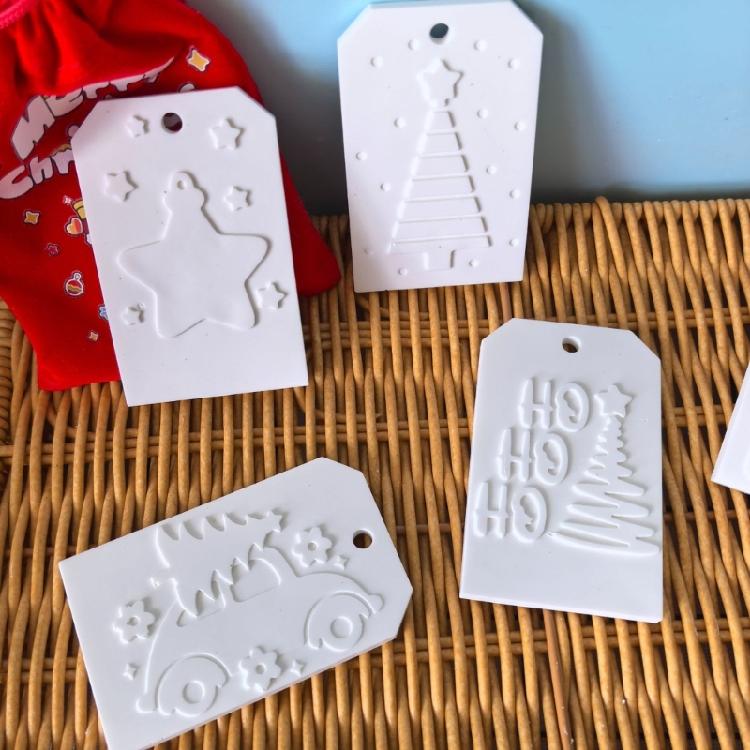 Christmas Resin Molds DIY Bookmarks Resin Molds Silicone Pendant Charm Mold Jewelry Casting Mold for Holiday Decors