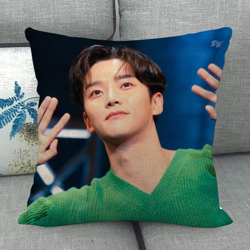 Custom ROWOON Pillowcase Wedding Decorative Cotton Linen Pillow Case For Home PillowCover 45X45(One Sides)