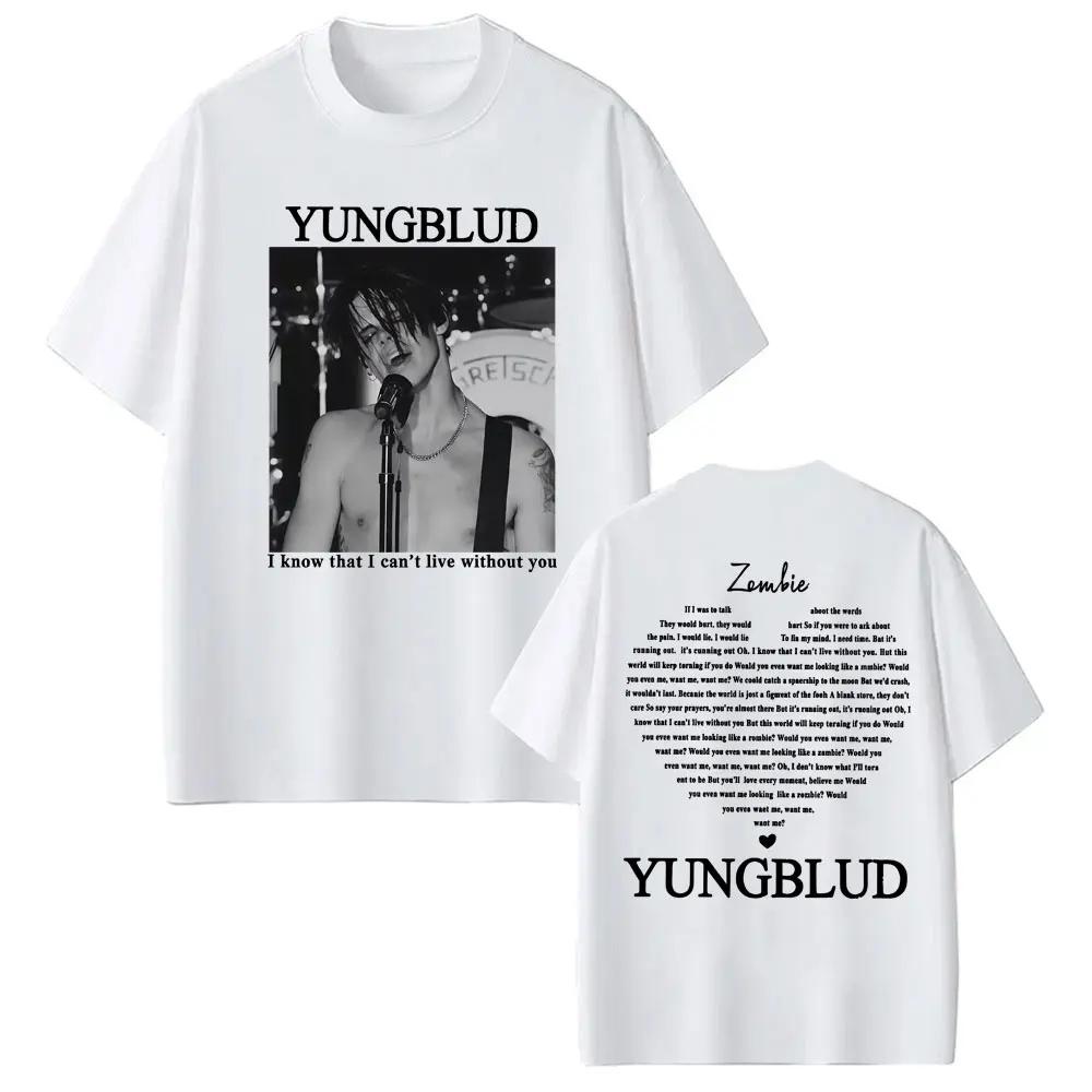 Yungblud  Zombie Rock Band Graphic T Shirt Mens Hip Hop Retro Music Fan Apparel Tshirts Man Casual Loose Short Sleeve Tshirt