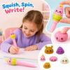 Rotating Pen Creative Toy Set with Christmas Bun Design, Gift Prop Combo