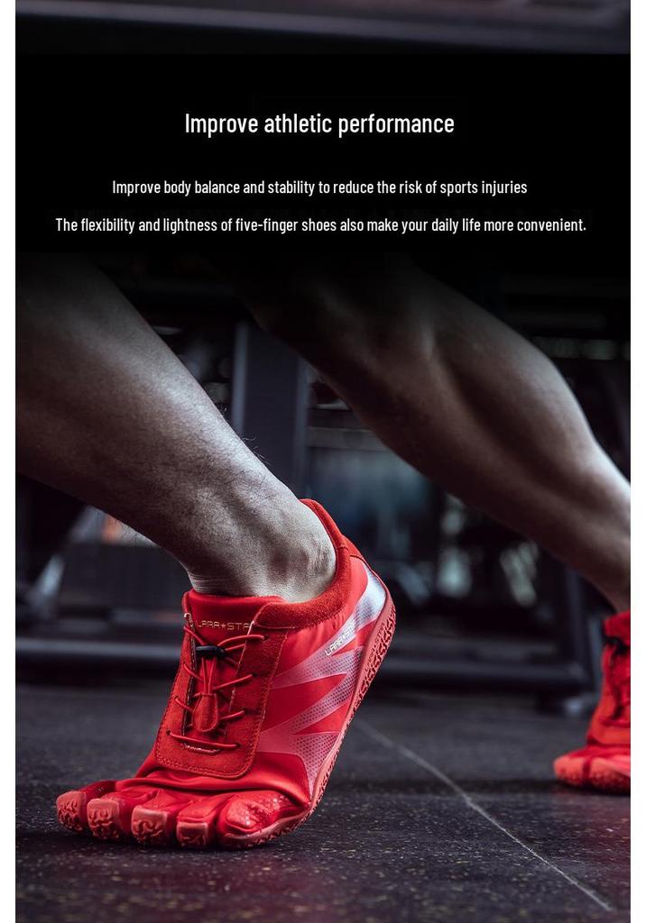 Laura's Star Five-Finger Men's Barefoot Shoes for Fitness, Yoga, Pilates, and Deadlift - Non-Slip Indoor/Outdoor Training Footwear.
