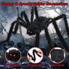 200CM Giant Spider Halloween Decorations Fake Scary Spider for Indoor Outdoor Home Wall Yard Parties Halloween Decoration Props