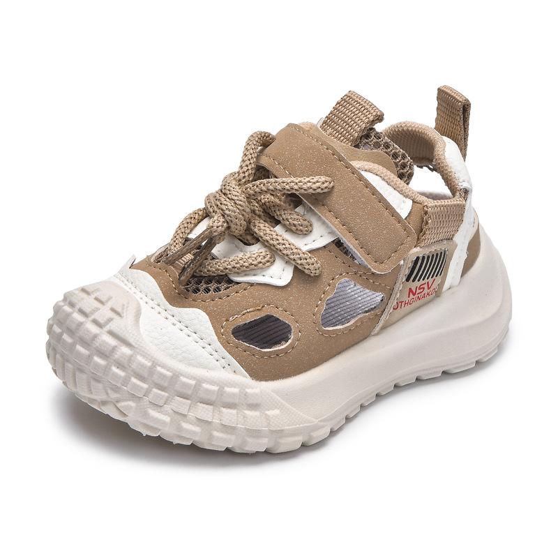 Kids Sports Sandals Soft Flexible Toddler Boys Girls Beach Shoes Toes Capped 2025 Summer New Children Running Shoes Hollowed-out