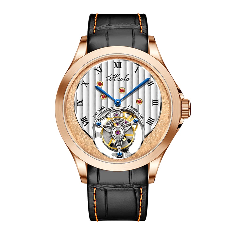 

HAOFA Tourbillon Watch Mechanical Manual Winding Hollow Dial Waterproof Stylish Fashion Luxury Watch Men s Men s золотий