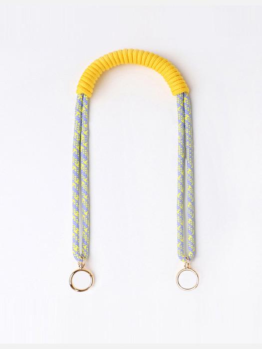 

XIMDOMADO Ремешок для сумки макраме - Сиреневый и Лимонный Lilac & Yellow