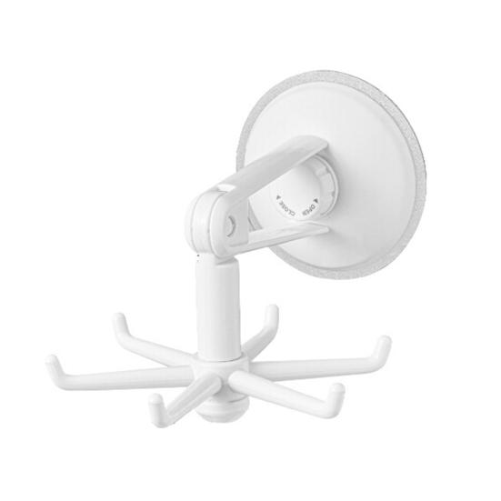 

Крючок для кухонных принадлежностей, вращающийся на 360 градусов, 6 лапок, настенное крепление, клей без дырокола, кухонная лопатка, органайзер, вешалка, принадлежности для ванной комнаты белый