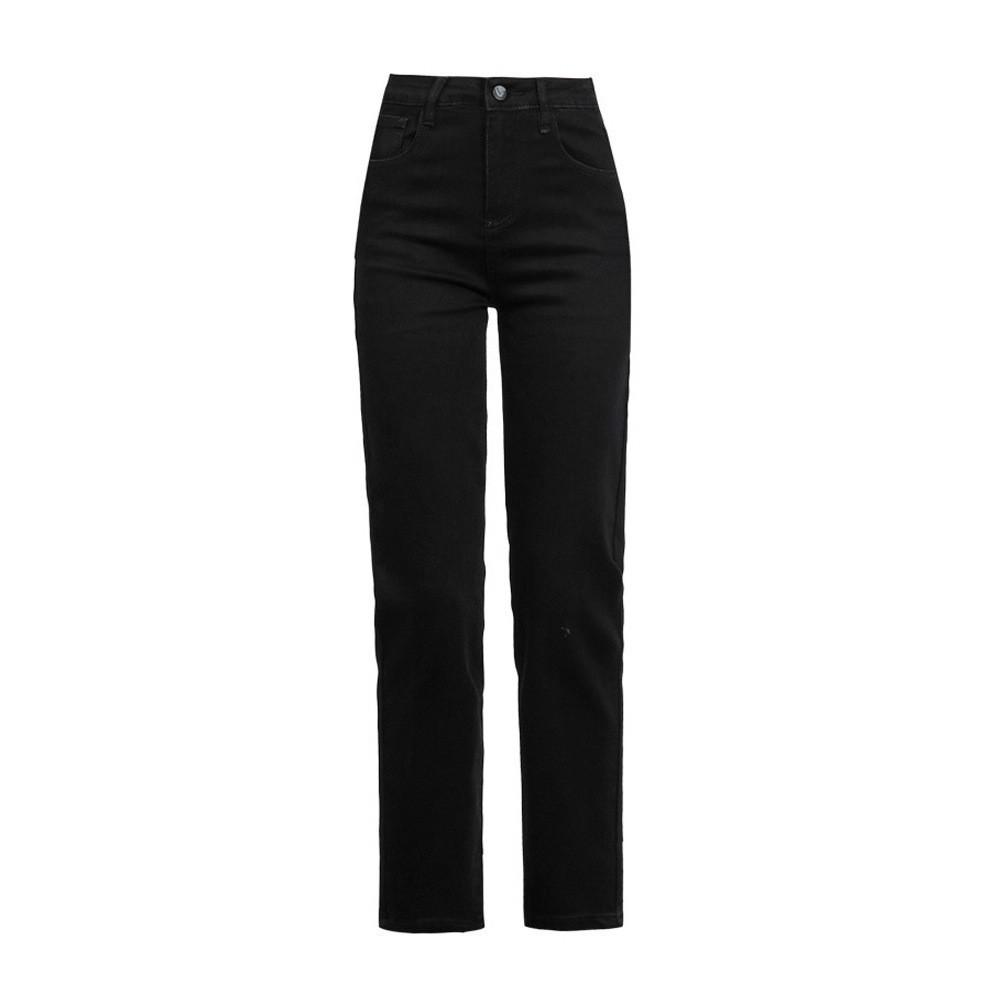 Women’s Black High Waist Straight Leg Jeans for Spring/Autumn 2025 - Elastic, Slimming, Pear Shape Fit, Narrow Cut