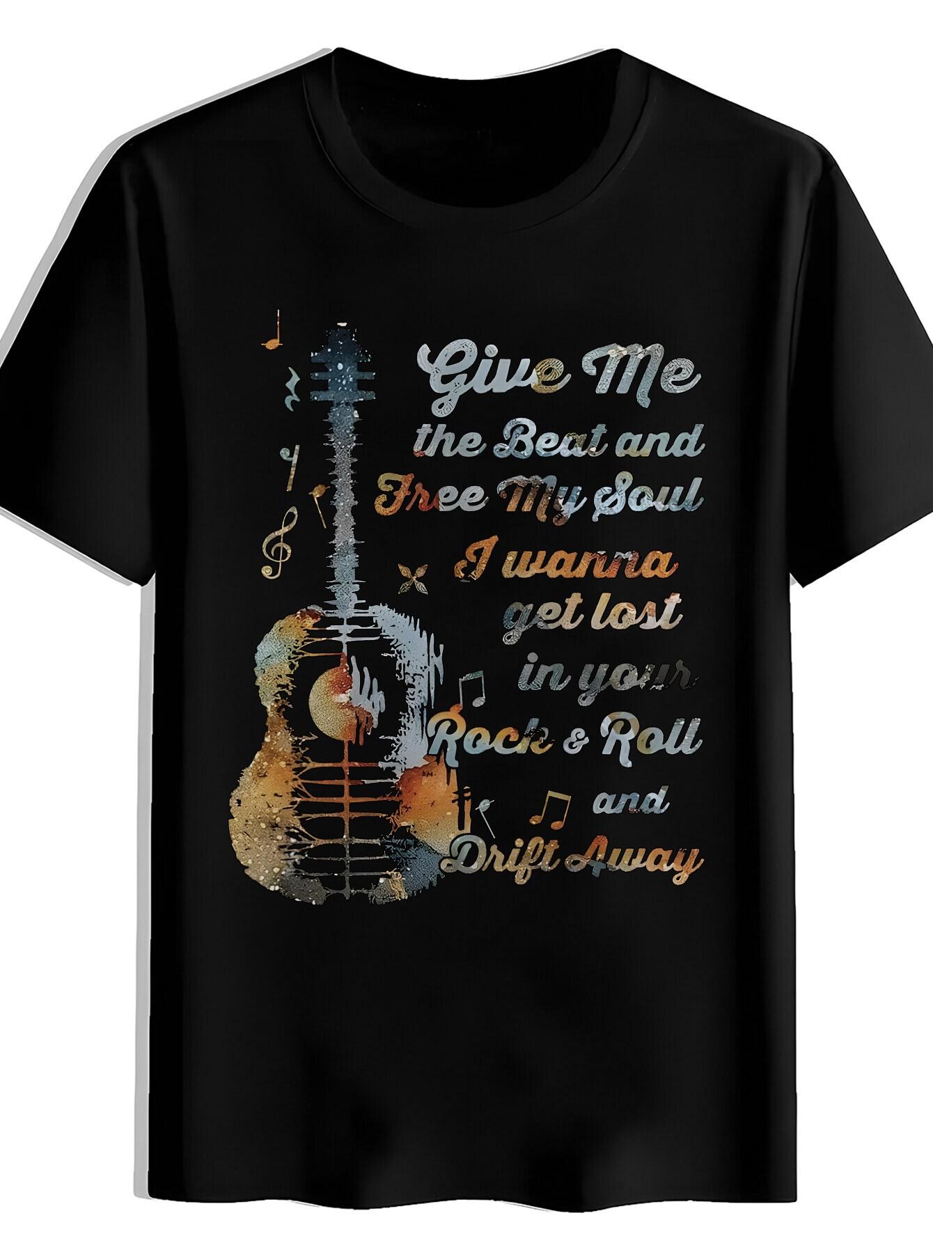 T-shirt A Stylish And Artistic Short-Sleeve with a Black Color And Trendy M