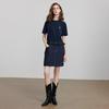 Chuyu Retro Patchwork Denim Mini Dress