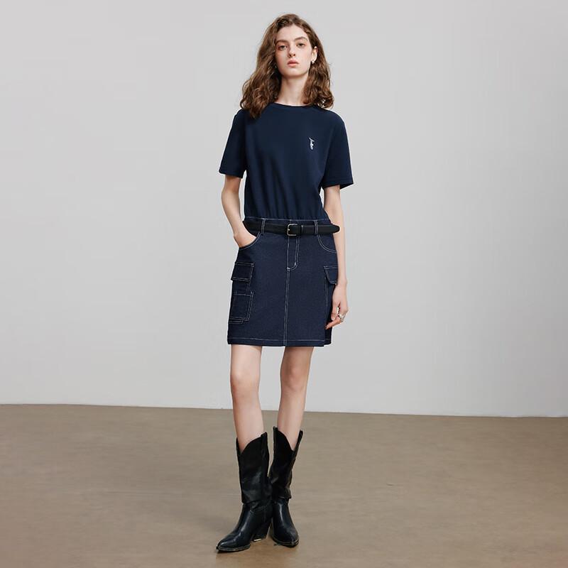 Chuyu Retro Patchwork Denim Mini Dress