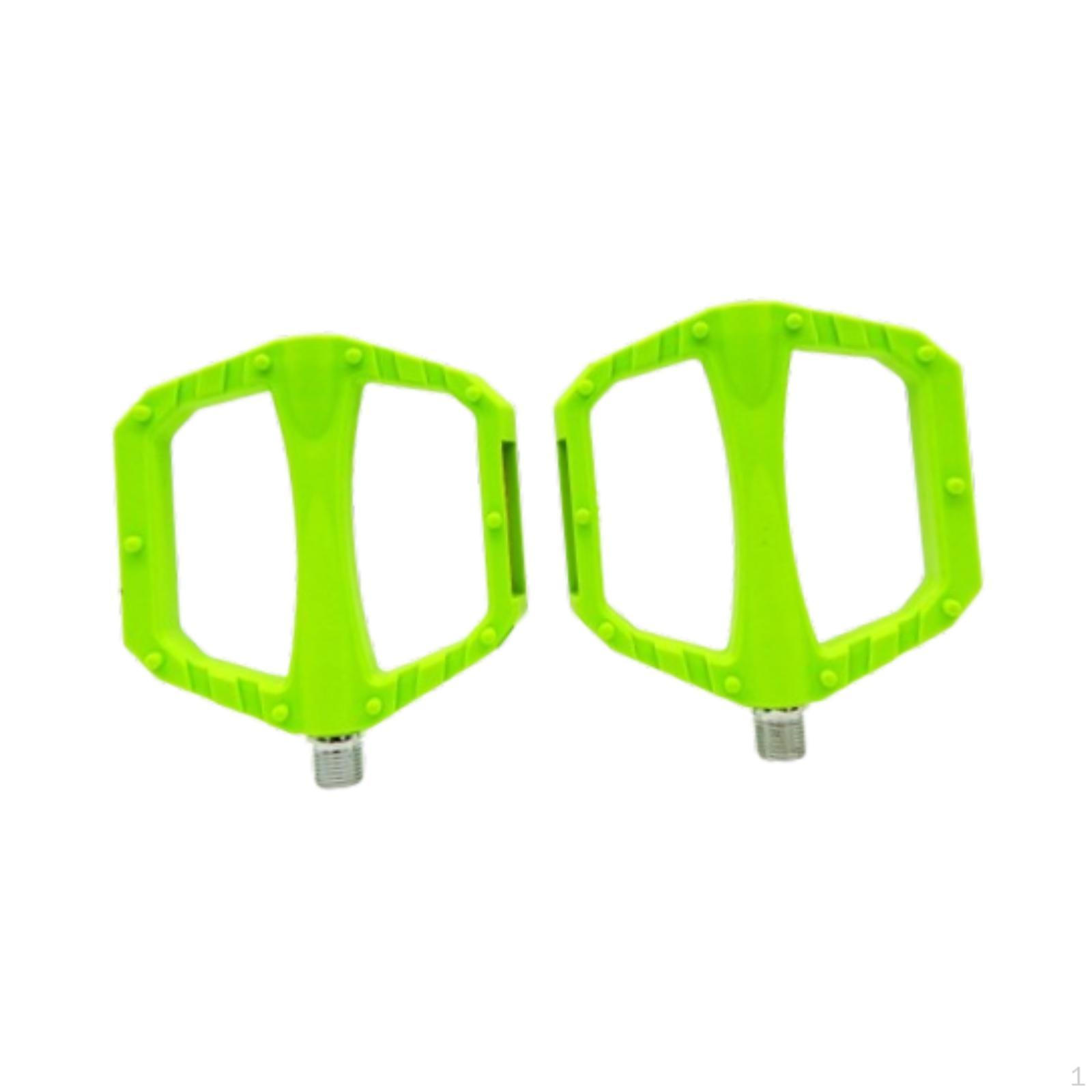 

2 Mountain Bike Pedals, Platforms, Cycling Parts, Aluminum Alloy зелений