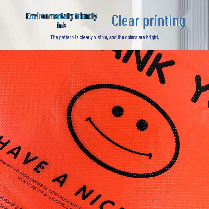Rote lachende Gesichter Plastik Einkaufs- & Take-Away-Westentaschen
