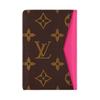 Louis Vuitton Colormania Pocket Organizer Letter Logo Flap Closure Coated Canvas Card Holder Men Wallets Pink Brown M12831