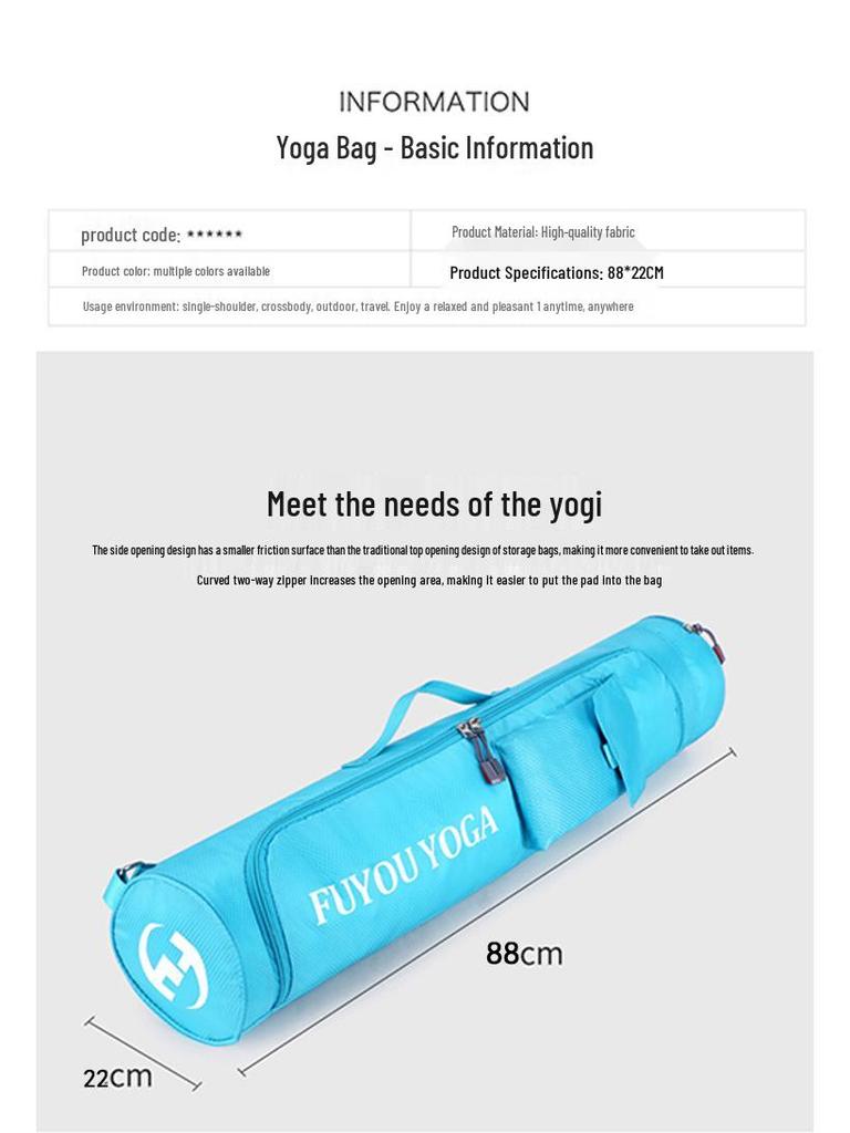 Large Waterproof Yoga & Fitness Shoulder Bag with Print Logo and Wet-Dry Separation