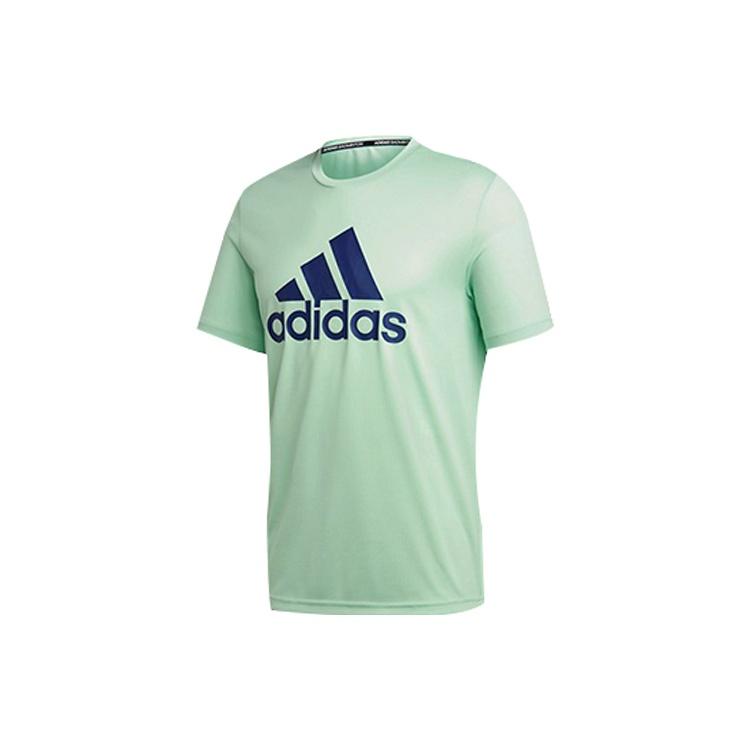 adidas Casual Sports Round Neck Short Sleeve Green Men s FT9734 L