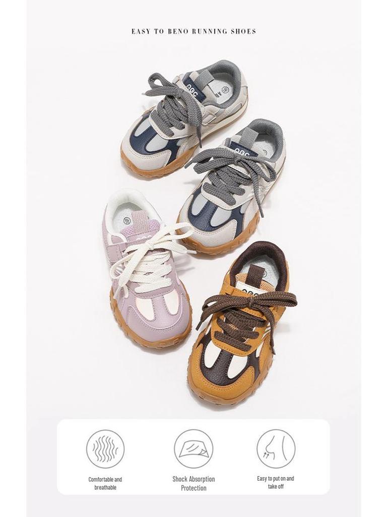 ABC Kids Autumn 2025 Durian Sole Sneakers for Boys & Girls - Versatile Casual Dad Shoes.