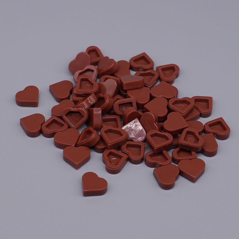 Handmade Small Building Blocks with Heart-Shaped Light Panels, Compatible with 39739 Flat Panels