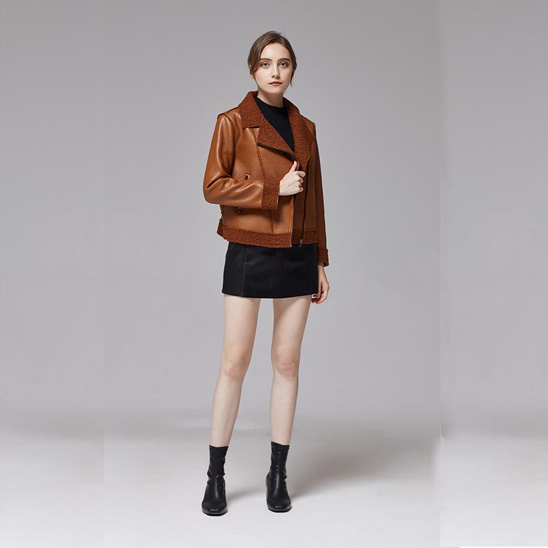 Women's Leather Jacket Spring and Autumn Hot-selling Korean Style PU Leather Jacket Loose Short Motorcycle Leather Jacket