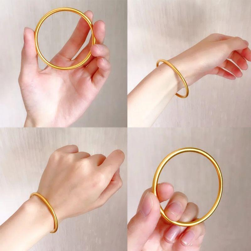 Elegant Ethnic Gold Bangle for Women - Durable Titanium Steel Bracelet
