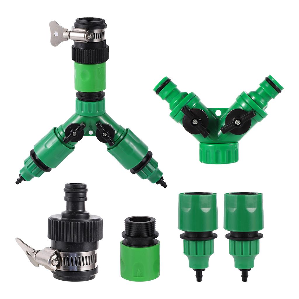 Y-vormige 3-wegklep Kit Tuinirrigatie Kraan 16mm Snelnippel Connector Automatisch Plantenwaterapparaat Verbinding Met Schakelaar