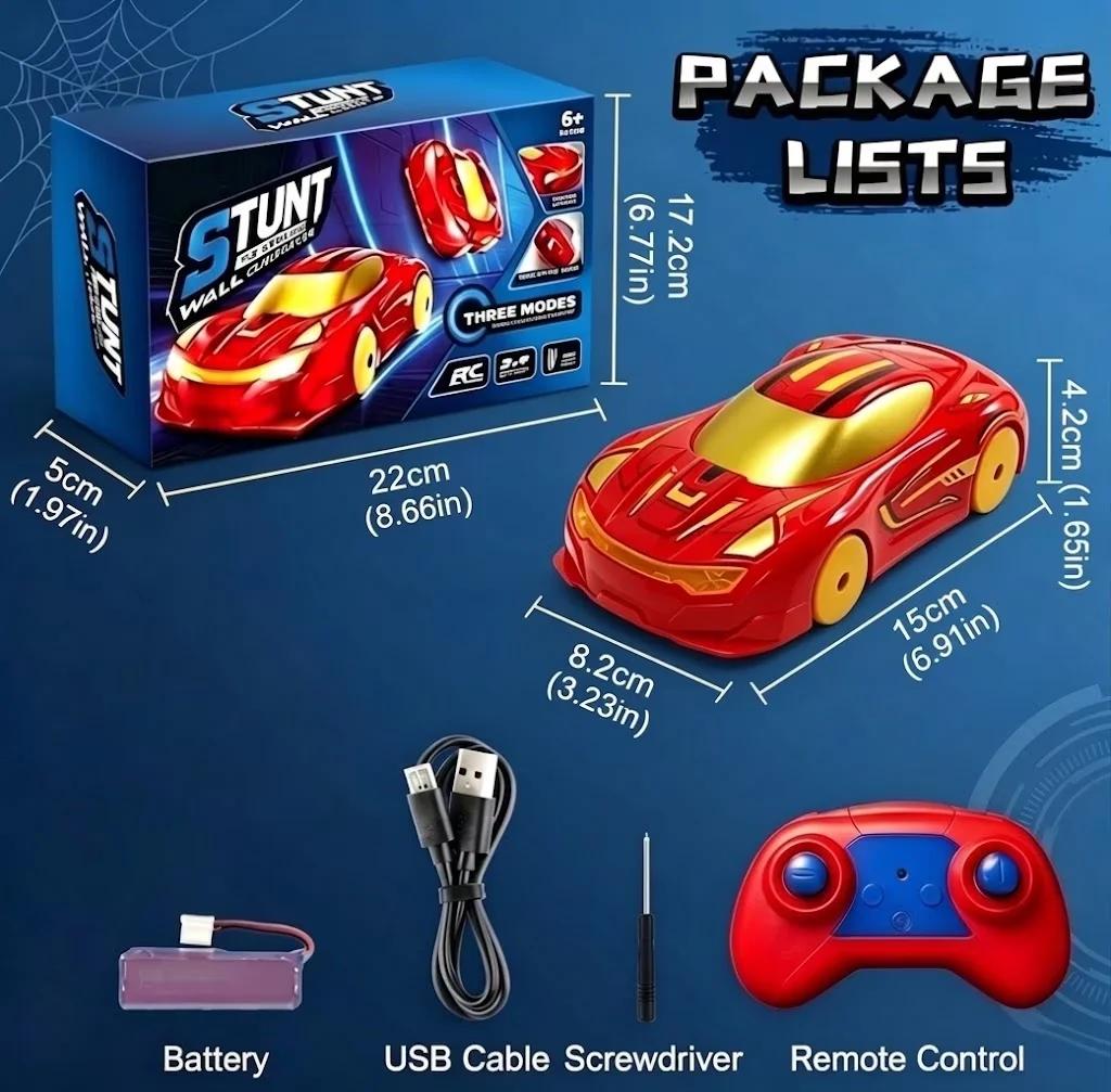 Anti Gravity 2.4GHz RC Wall Climbing Stunt Car 360° Rotating Racing Electric Remote Control Toy for Kids Boys Gift
