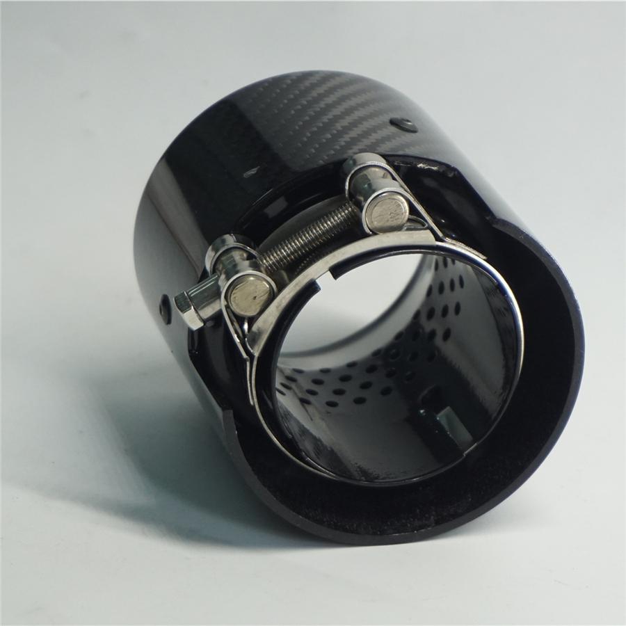 Brand New Car Carbon Fiber Exhaust End Tail Tips 63mm in