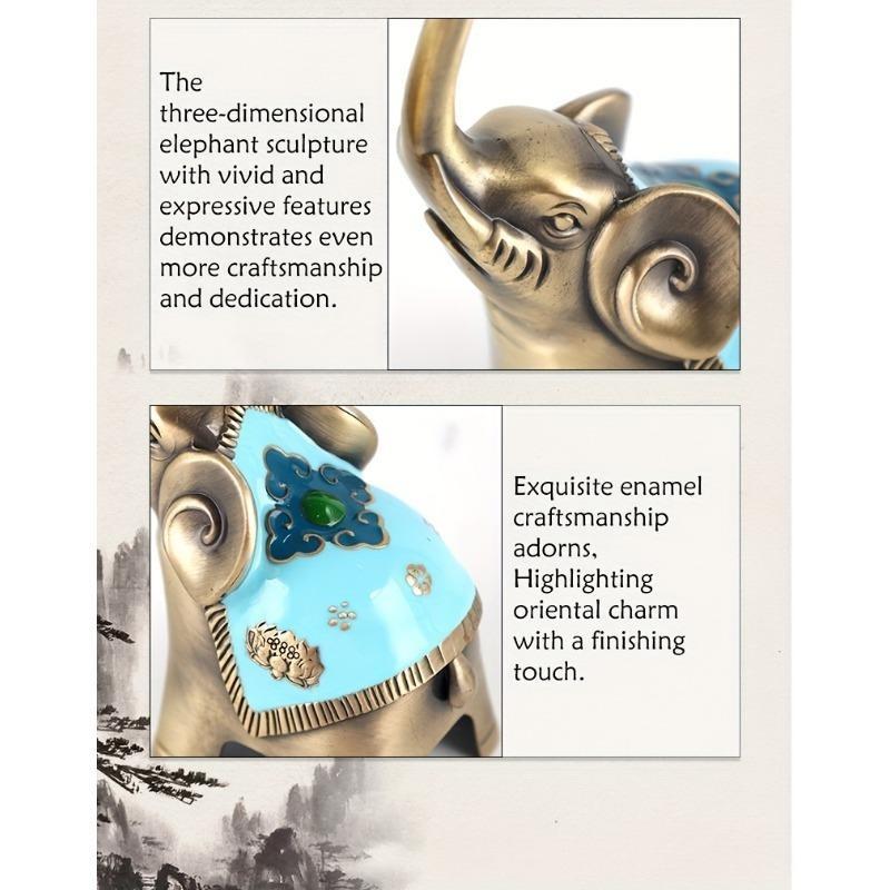 LASODY Elegant Elephant-Shaped Metal Incense Holder Sandalwood Scented Ideal for Christmas Easter Thanksgiving Father'S Mother'S Day Gifts