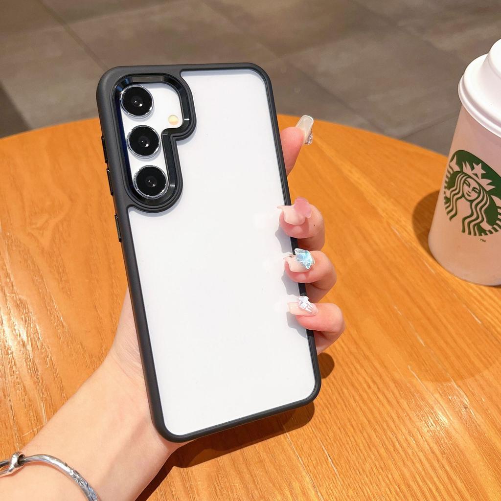 Gold Shield Suitable for Samsung S24 Ultra Mobile Phone Case S24 High Transparency Anti Fall Metal Lens Ring S24plus Protective Case
