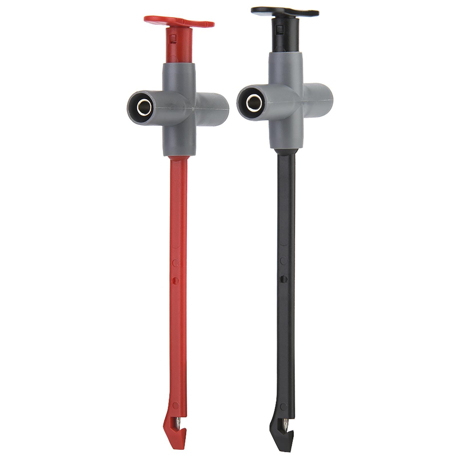 

Cleqee P5010 2Pcs/Set Insulated Test Hook Clip Non-Destructive Puncture Probe Built-in Spring Car Testing Tools Accessories