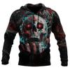 Men's And Women's Digital Terror Skull Street Suit Harajuku Jacket Men's Sports HoodieAmerican Style