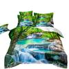 Three-Piece Beautiful Landscape 3D Bedding Stream Waterfall Printing Quilt Cover Home Textile Batch