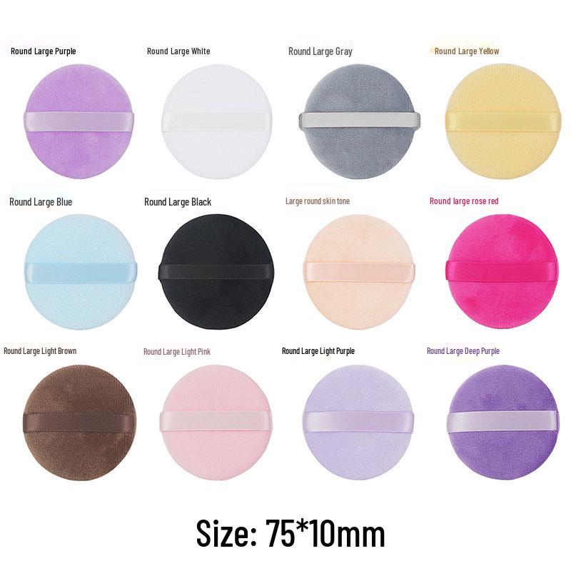 Triangle Velour Air Cushion Puff - Double-Sided Crystal Velvet Super Soft Fan-Shaped Makeup Puff for Loose Powder Setting