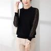 Spring and Autumn New Women's Thin Bottoming Shirt, Women Inside The Gas Lace Yarn Sleeve Blouse
