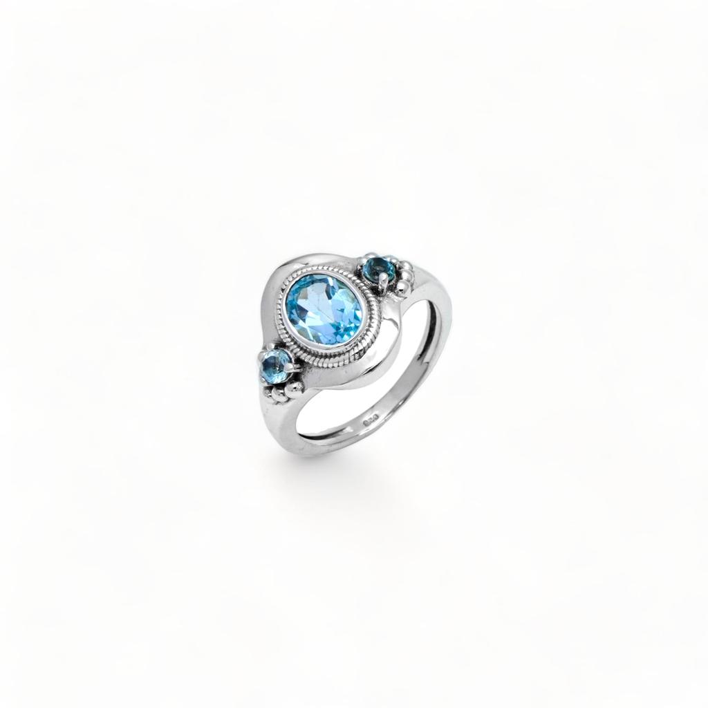 Statement Garnet Ring, 925 Sterling Silver, Christmas Gift