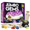 XXTOYS Gemstone Excavation Crystal Discovery Christmas Crystal Ore Kids Geology Gift Kit, Toy, Kit, Gift, Mining, Specimens, Amethyst, 18-Piece Set,