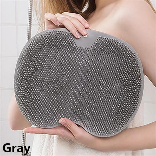 Silikon-Massage-Duschmatte, rutschfeste Wasch-Fußpolster, Fußpeeling, Badezimmer-Rub-Rückenbürste mit Saugnapf, Bade-Massage-Bürsten-Pad
