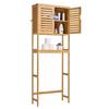 Bamboo Over The Toilet Storage Cabinet with Adjustable Shelf 68.9" H