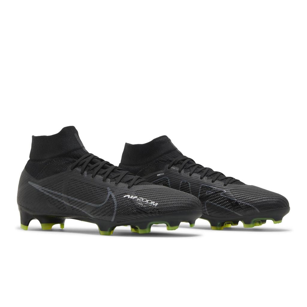 Nike Zoom Mercurial Superfly 9 Pro FG 'Black Volt' (Unisex) Black / Summit White / Volt / Dark Smoke Grey Soccer Shoes DJ5598 001