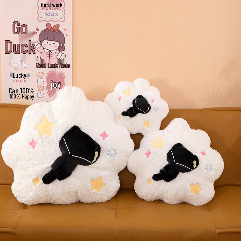 Cross-border Luo Xiaohei Plush Pillow Cushion and Office Backrest Doll Gift