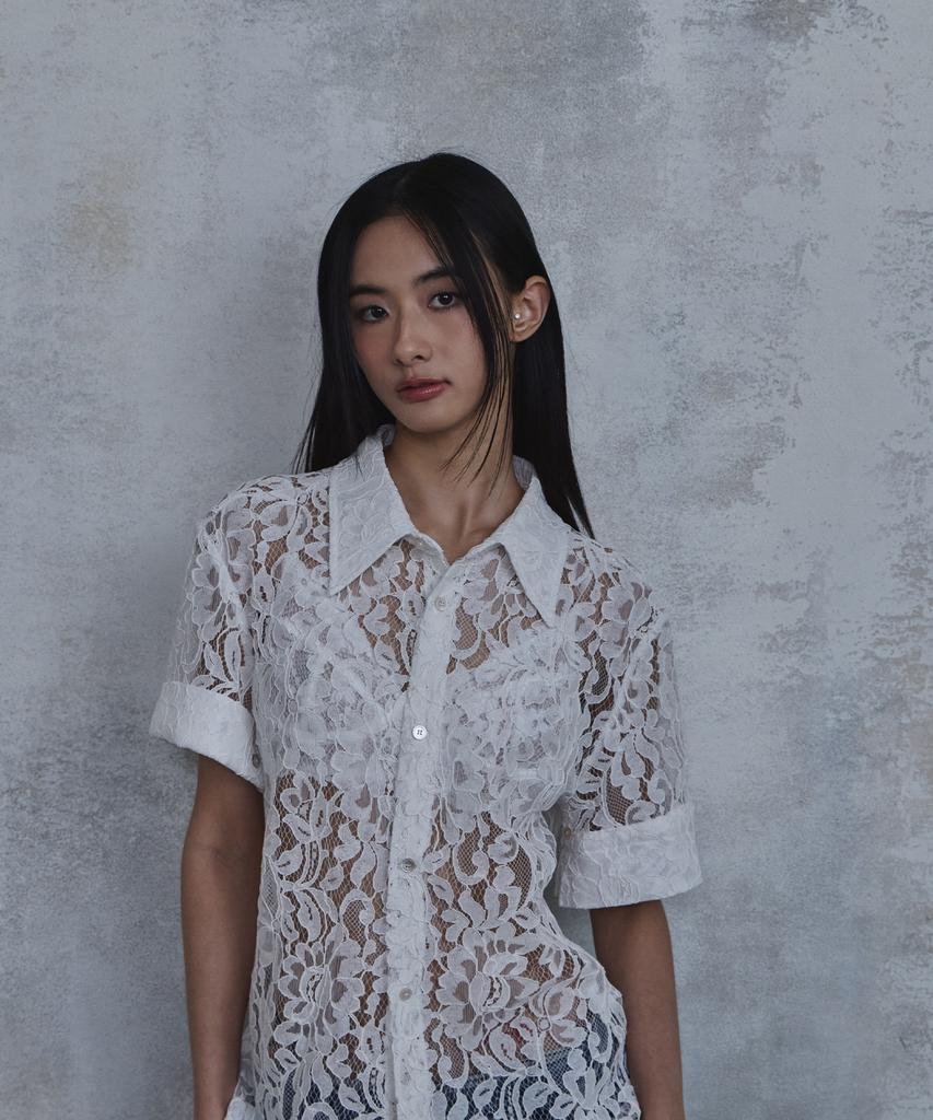 PARADIGMFILM [Ep.02] Lace Crop Half Shirt (Ivory)