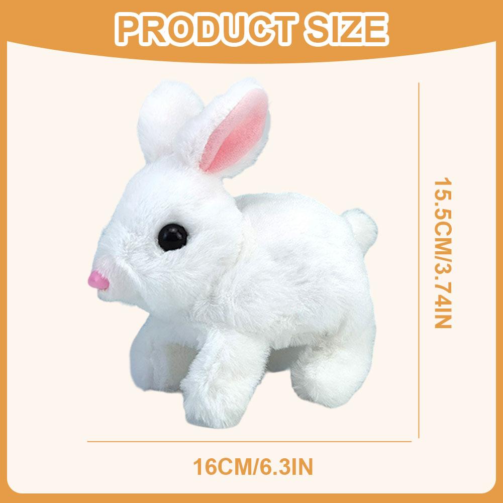 Interactive Electronic Pet with Sounds and Movements Realistic Bunny Toy Easter Plush Stuffed Bunny Toy Gift for Toddlers
