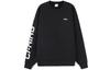 Li Ning Training Series Logo Print Fleece Lined Thermal Loose Fit Crew Neck Pullover Sweatshirt Unisex Black AWDRF44-2