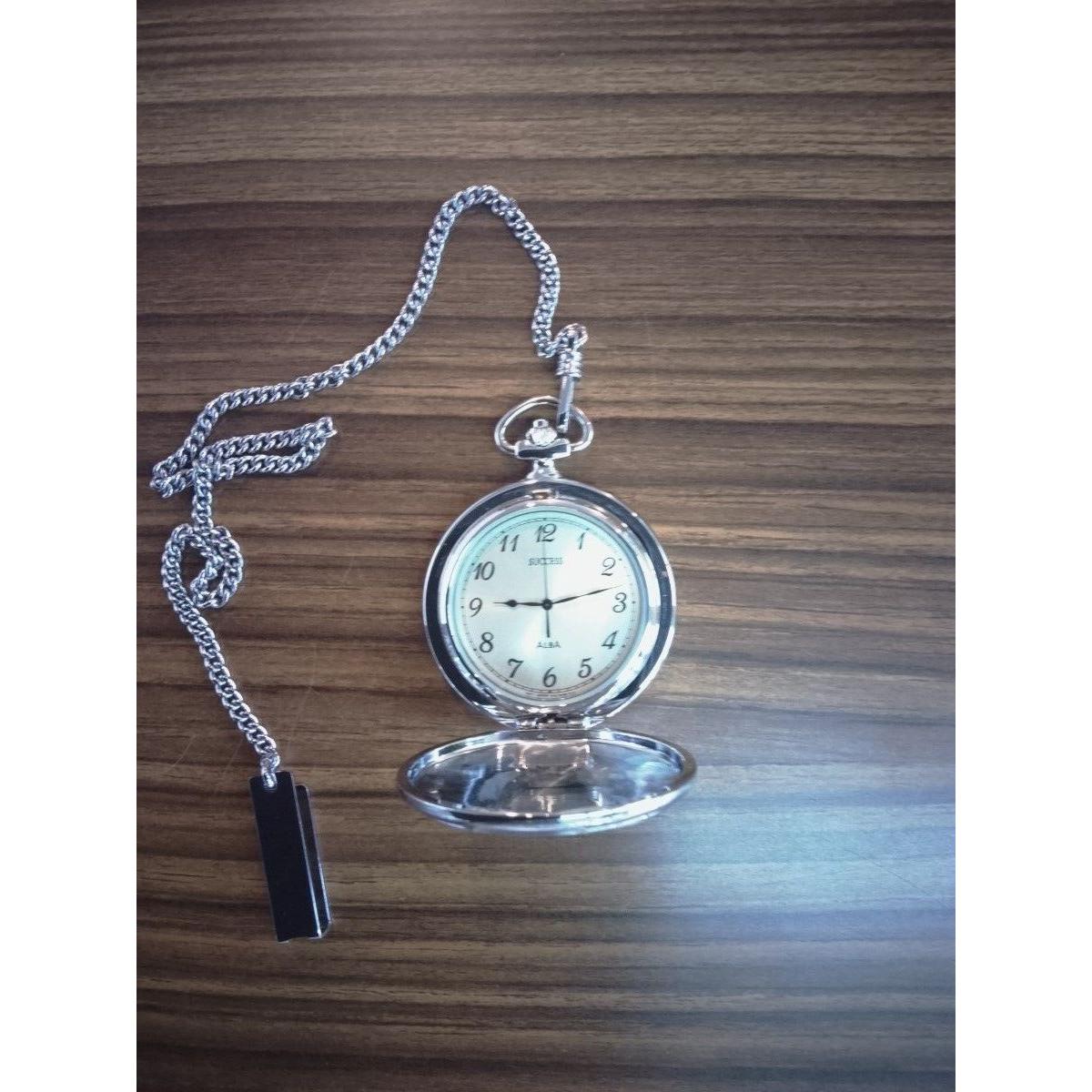 ALBA SUCCESS Pocket Watch Silver Quartz V721 0A20
