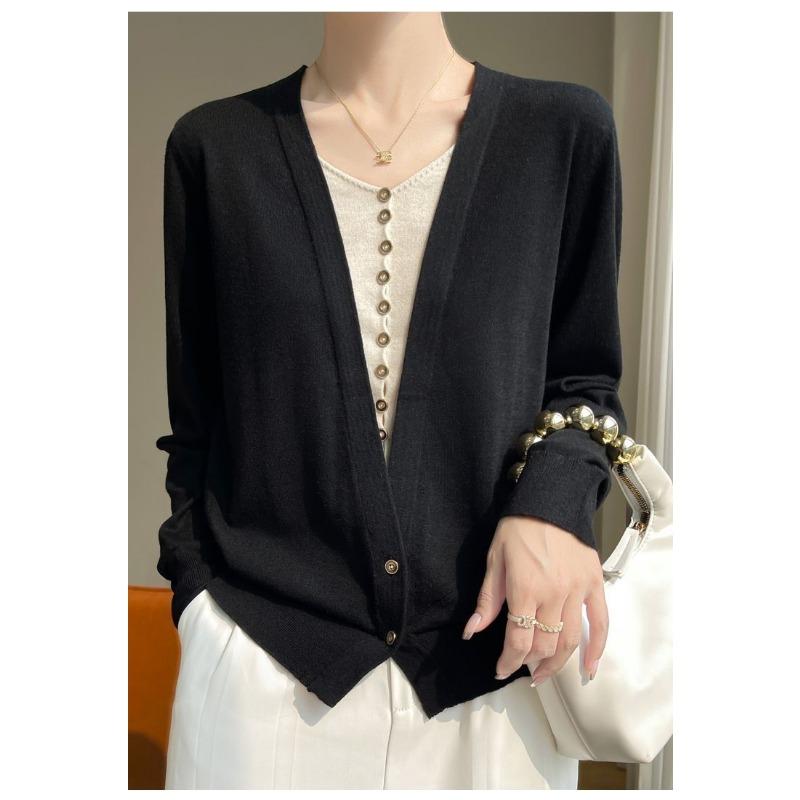 Vacanta Toamna Iarna Set Două Piese Palton cu Blocuri de Culoare Cardigan Pulover Nou Top Pulover Larg cu Mâneci Lungi Stil Coreean pentru Femei