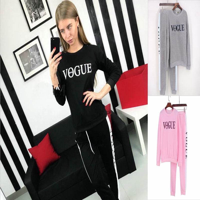 Womens Vogue Print Hoodie Sweatshirts Ladies Slouch Pullover Tops Jumper
