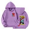 Kids Loose Fit Long Sleeve -Lined Pullover Hoodie with Graphic Print