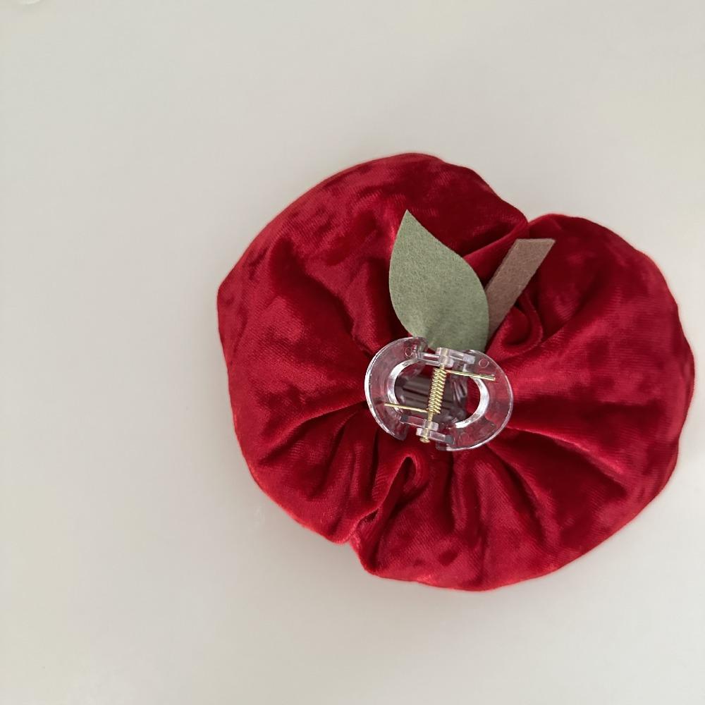Creative Velvet Duckbill Clip Cute Necklace Hair Accessories Christmas Eve Hair Claw  Girls